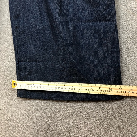 banana republic preppy Belted Denim dark wash wide leg cropped jumpsuit size 2 - Picture 11 of 11